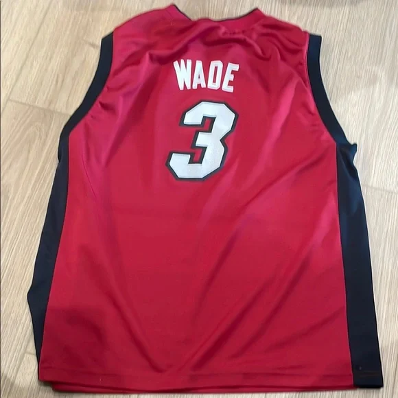 Adidas Miami Red Basketball Jersey with Black Trim